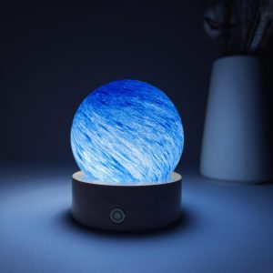 Illuminated Blue Wave Crystal Ball Night Light