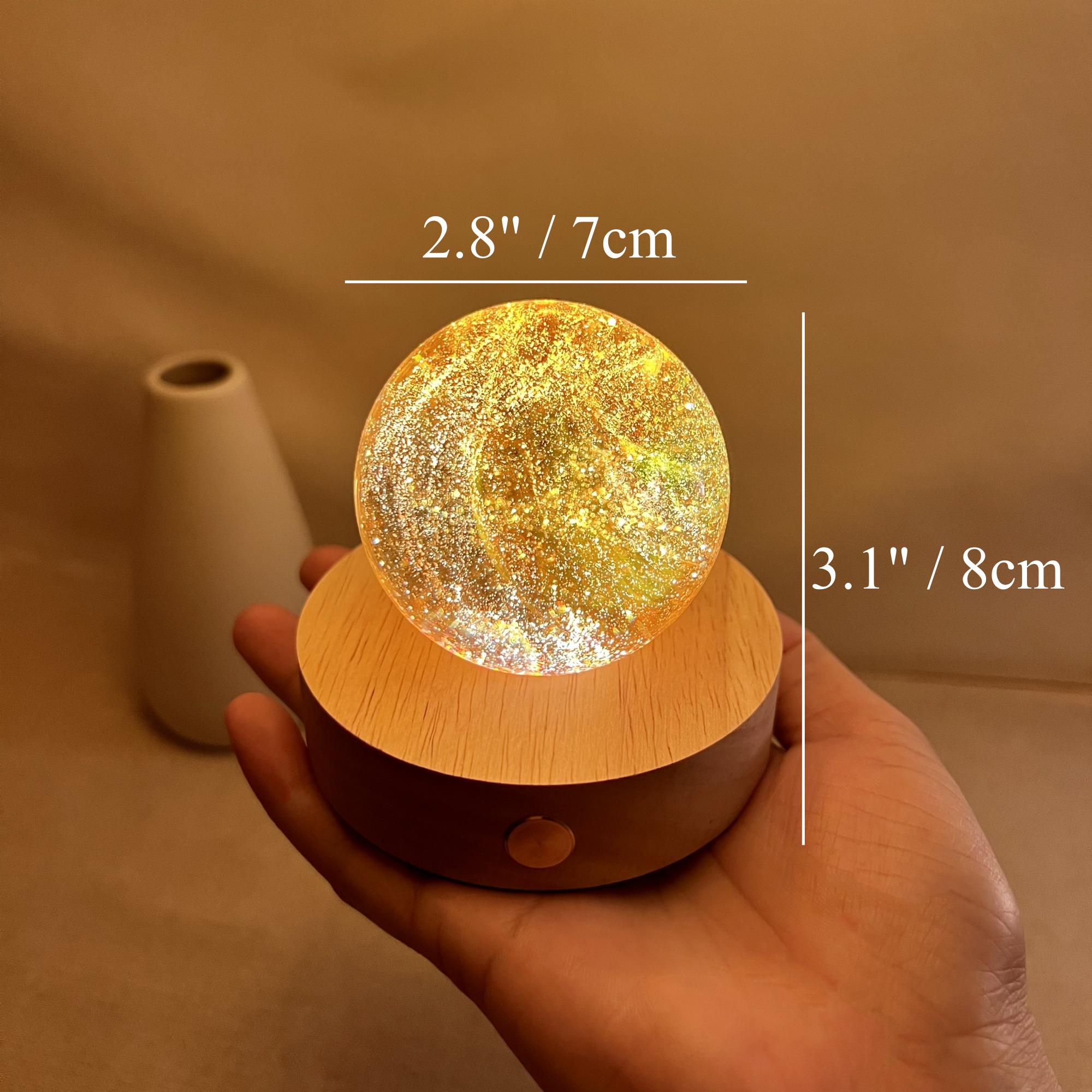 Illuminated Gold Galaxy Crystal Ball Night Light - Image 2