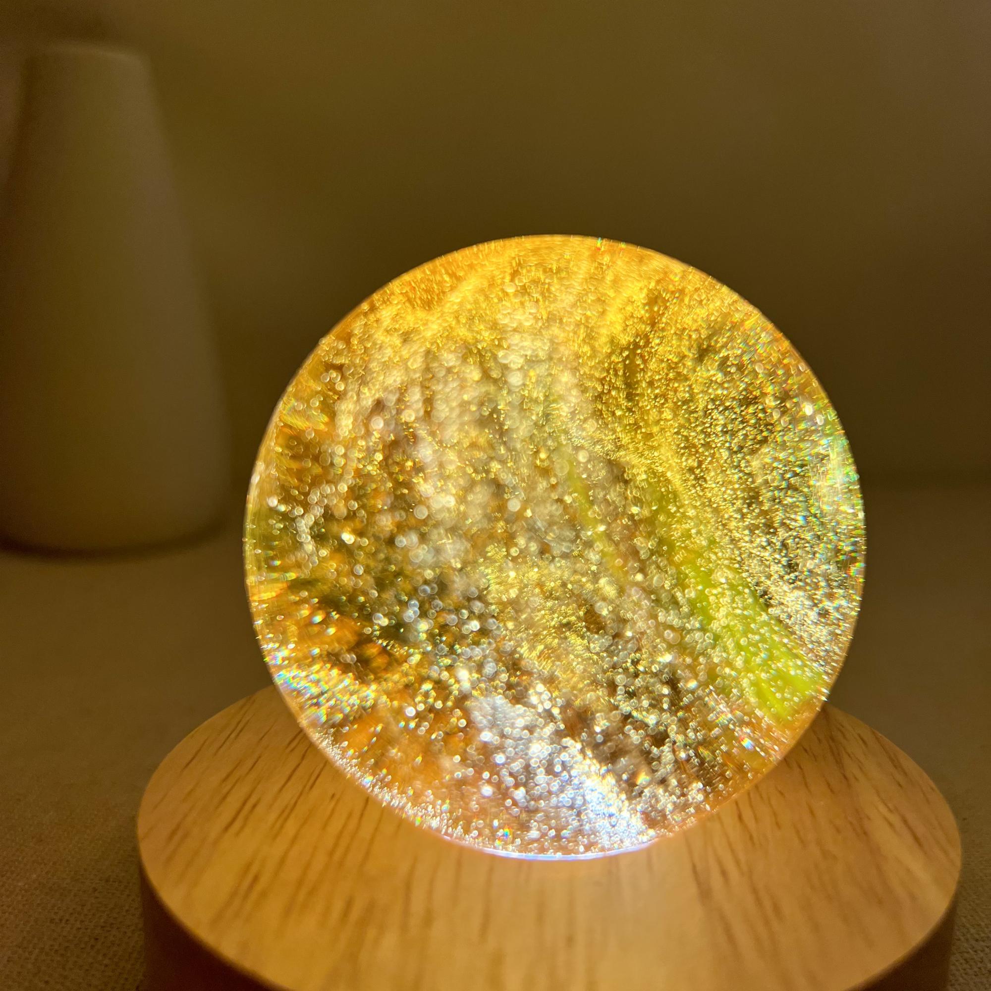 Illuminated Gold Galaxy Crystal Ball Night Light - Image 4