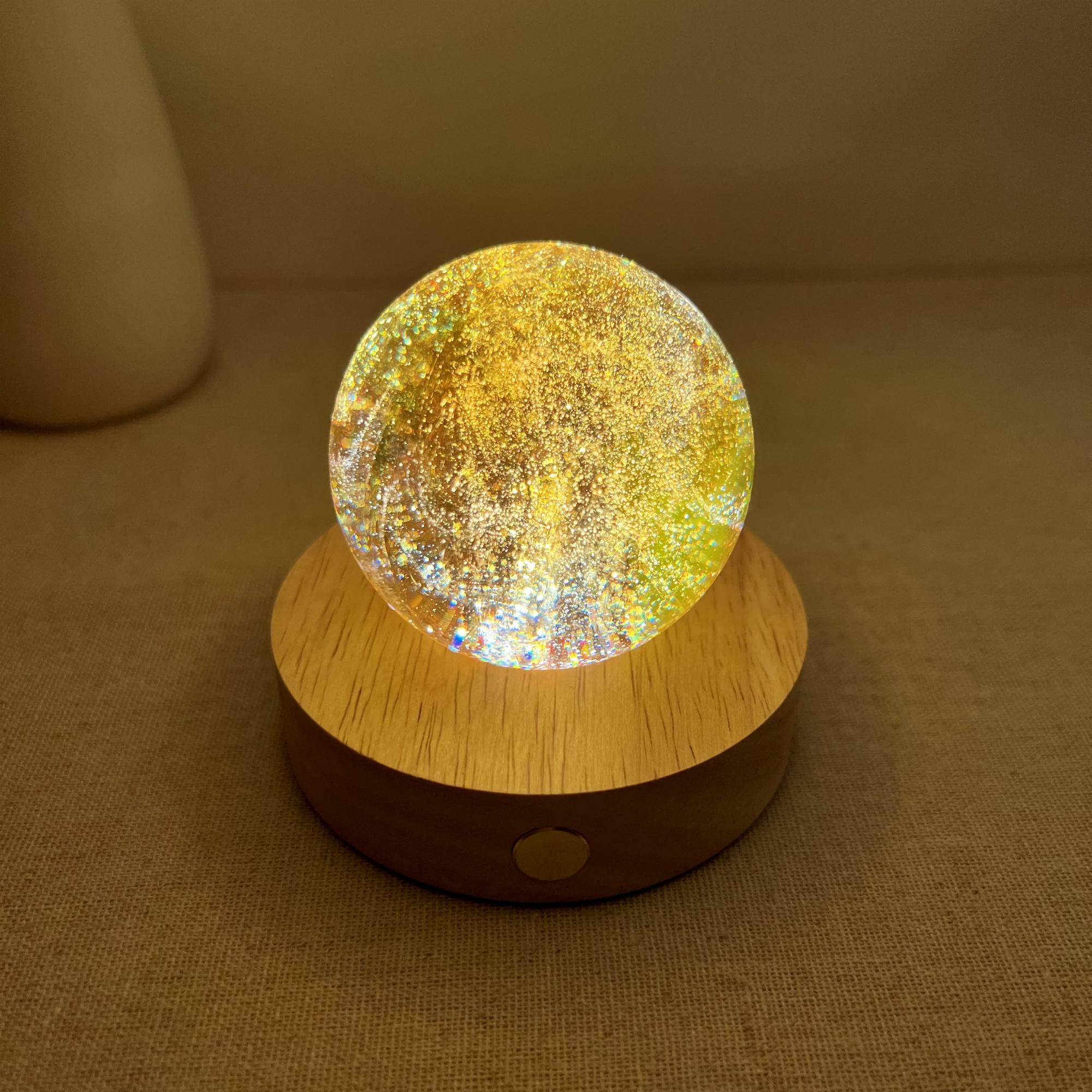 Illuminated Gold Galaxy Crystal Ball Night Light - Image 5