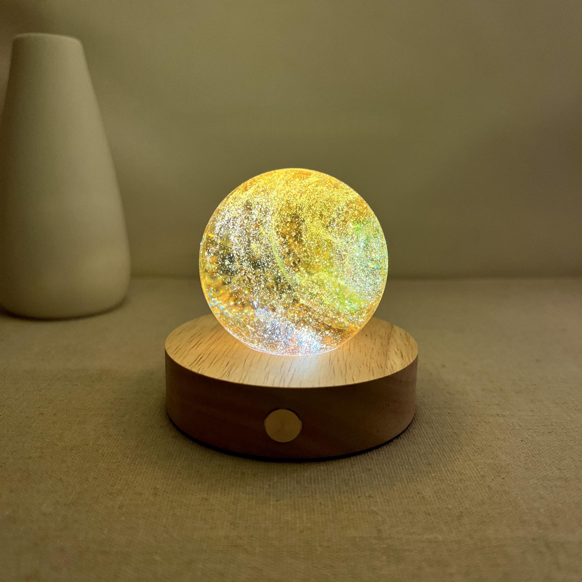 Illuminated Gold Galaxy Crystal Ball Night Light - Image 6