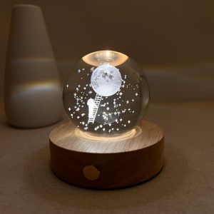 Illuminated Moon & Stars Crystal Ball Night Light