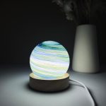 Illuminated Ocean Swirl Crystal Ball Night Light