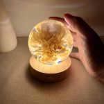 Illuminated Yellow Flower Crystal Ball Night Light